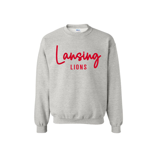 Lansing Lions 3D Embroidered Sweatshirt or Hoodie