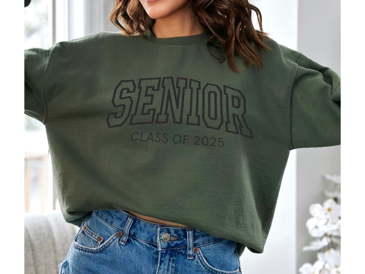 Senior Arched Crewneck - Embroidered