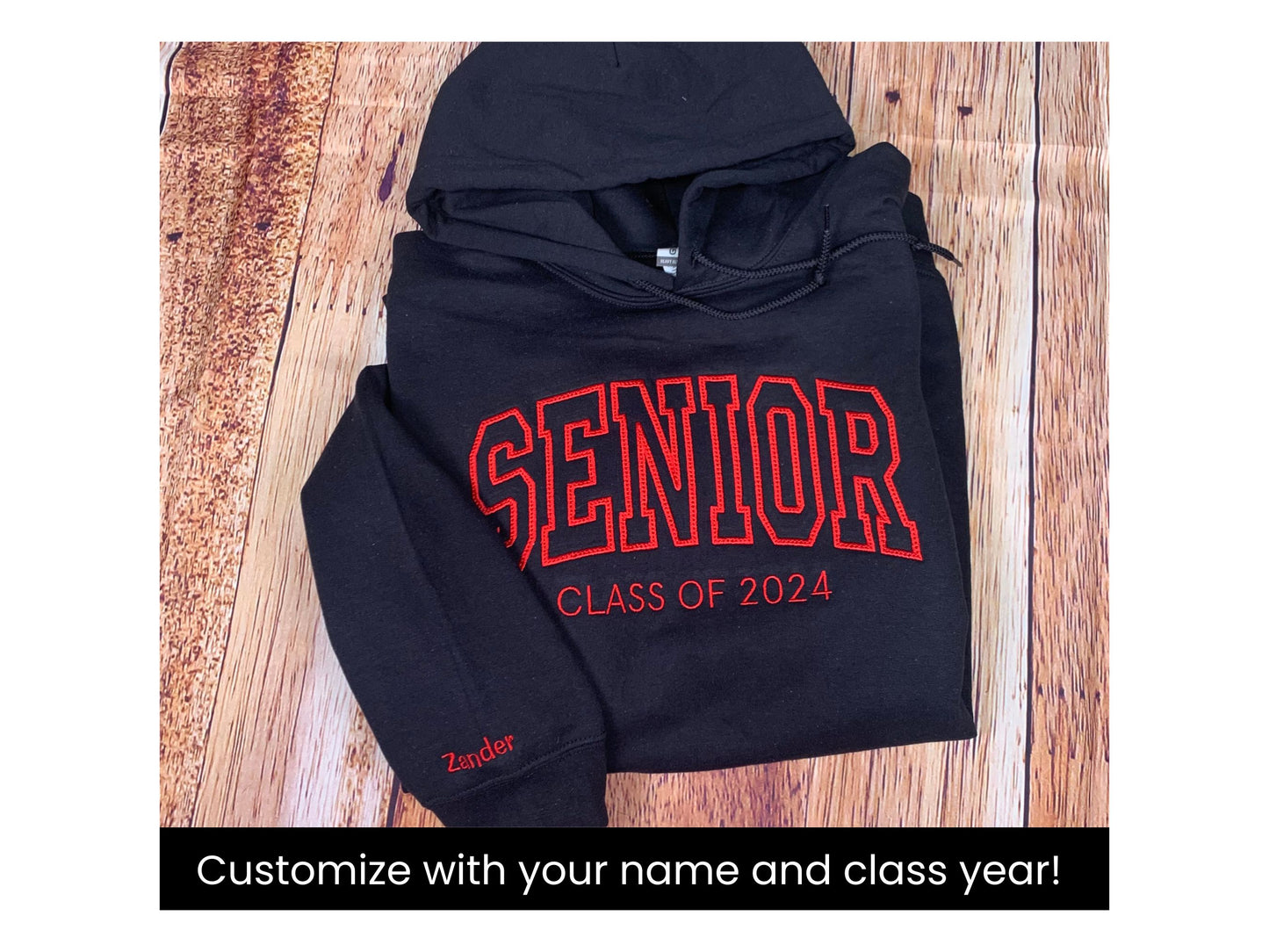 Senior Arched Hoodie - Embroidered