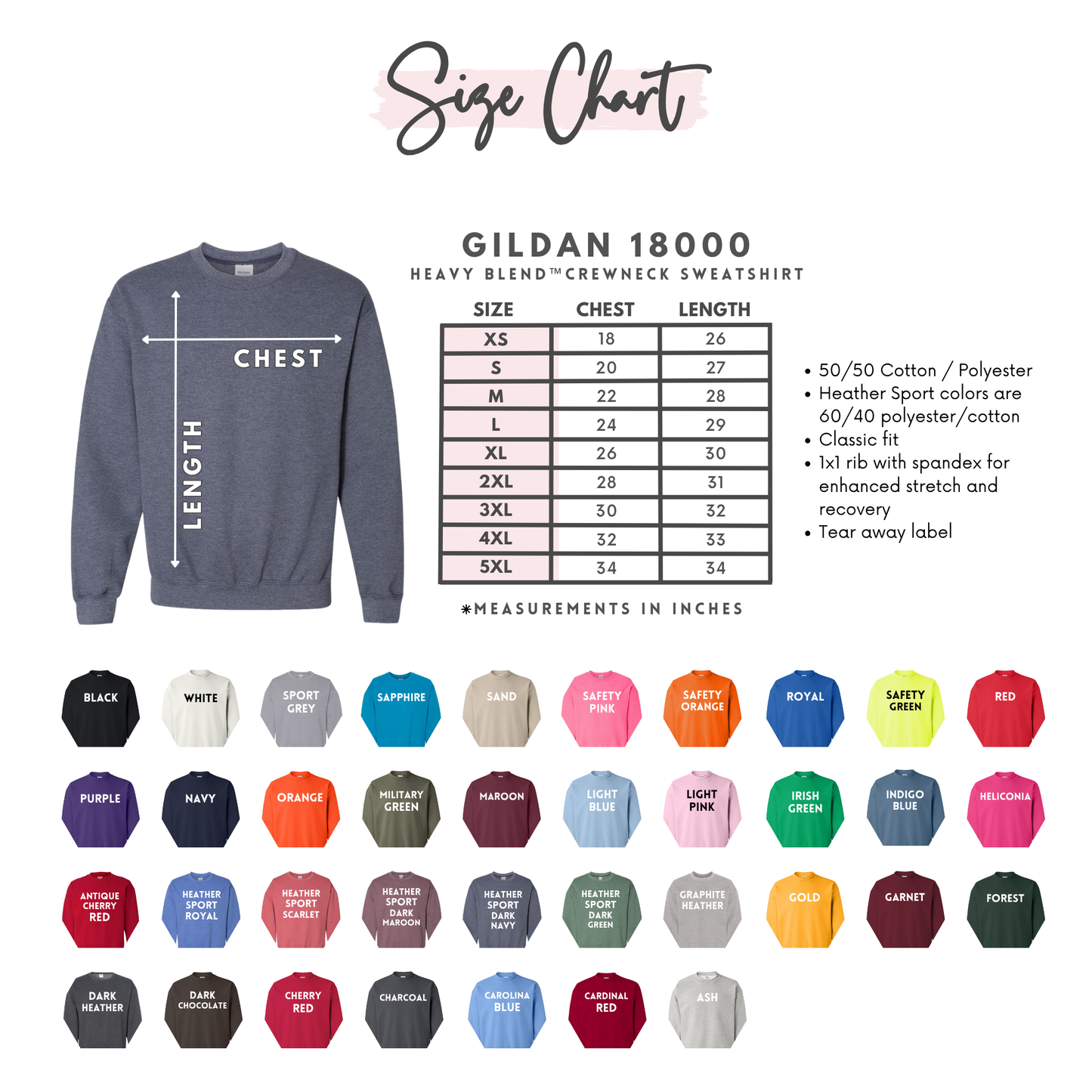 FTLL Embroidered Sweatshirt - Gildan